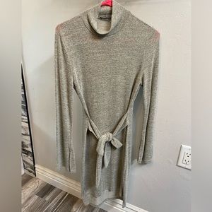 SHEIN Gray Long-sleeve Dress